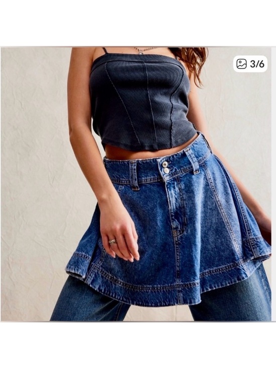 We The Free Dresses & Skirts - We the Free Canyon Denim Mini Skirt - Blue NEW